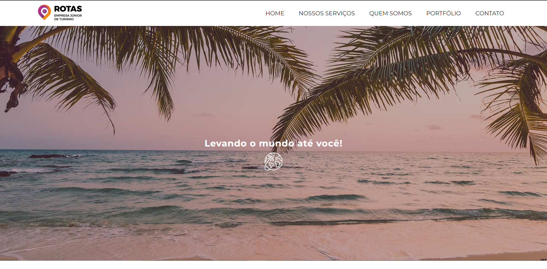 Captura de tela do site Rotas